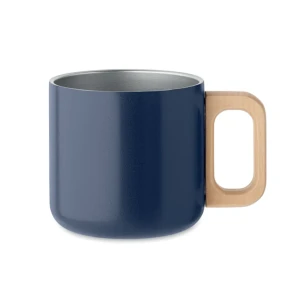 ДВУСТЕННА ЧАША С ДЪРВЕНА ДРЪЖКА 350ml - 